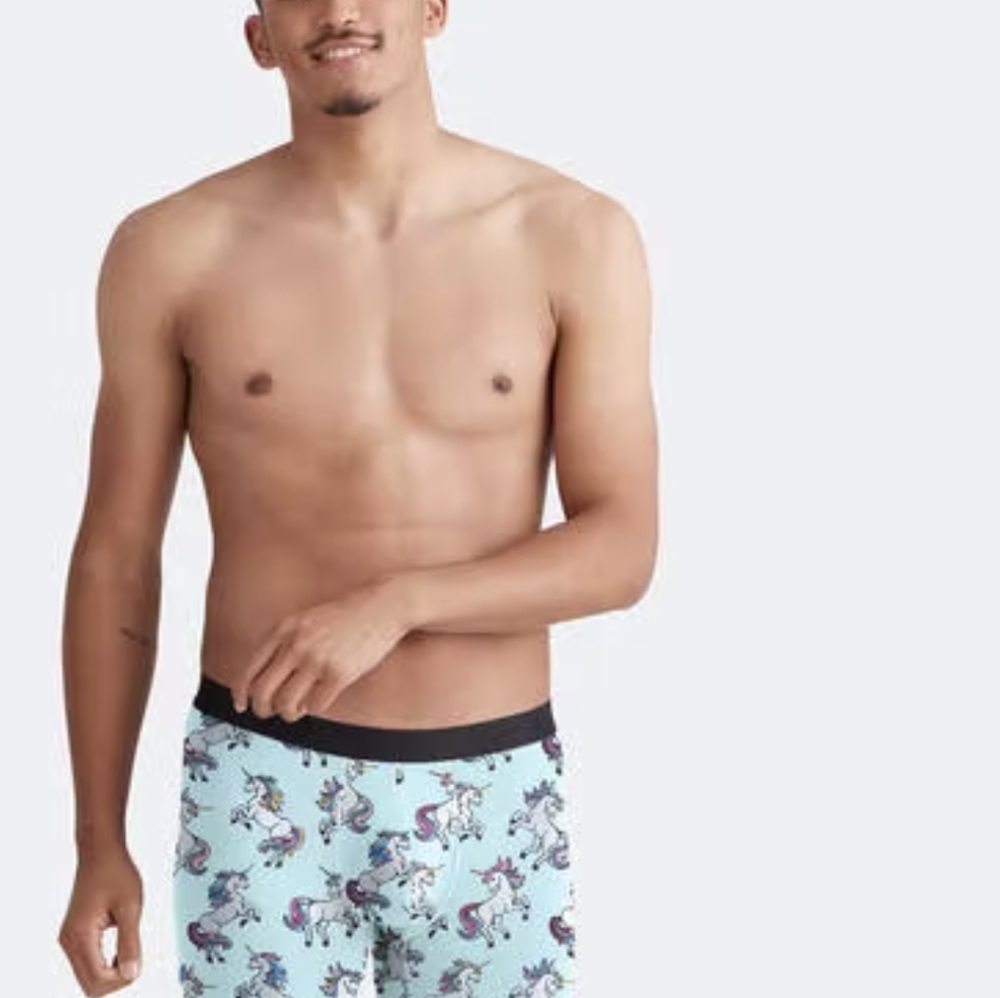 Me Undies, men's size small, boxer briefs, blue unicorn - Picture 2 of 7